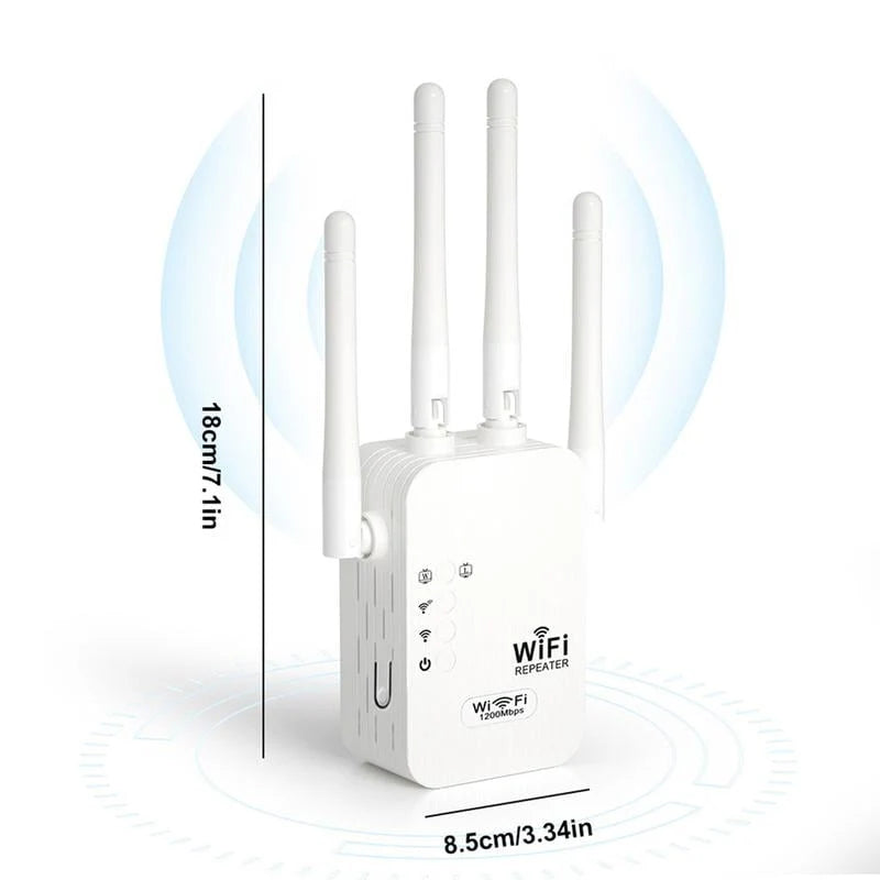 🔥While Supplies Last 30% OFF!📶 Dead Zones? Gone for Good! 1200Mbps WiFi Extender – Covers 10,000 sq.ft & 50 Devices. 🏡✨