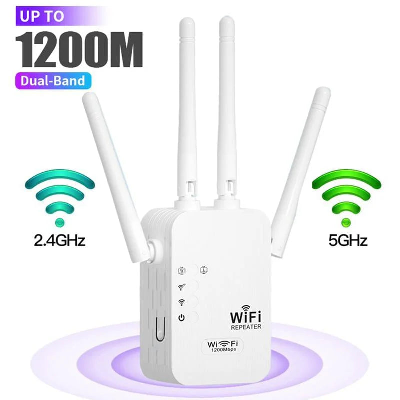 🔥While Supplies Last 30% OFF!📶 Dead Zones? Gone for Good! 1200Mbps WiFi Extender – Covers 10,000 sq.ft & 50 Devices. 🏡✨