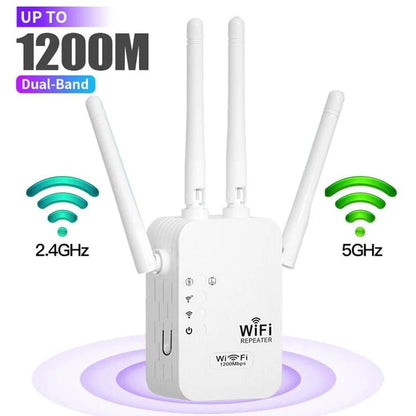 🔥While Supplies Last 30% OFF!📶 Dead Zones? Gone for Good! 1200Mbps WiFi Extender – Covers 10,000 sq.ft & 50 Devices. 🏡✨