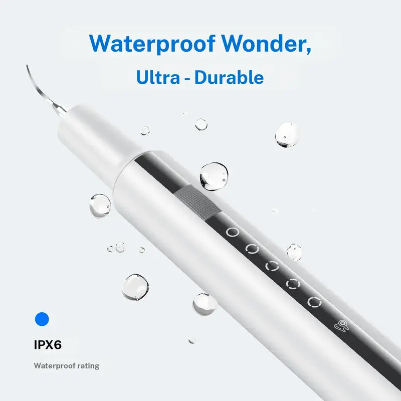 Rechargeable Electric Teeth Cleaner – 5 Modes, 4 Heads, USB-C, LED Light, Waterproof, Portable