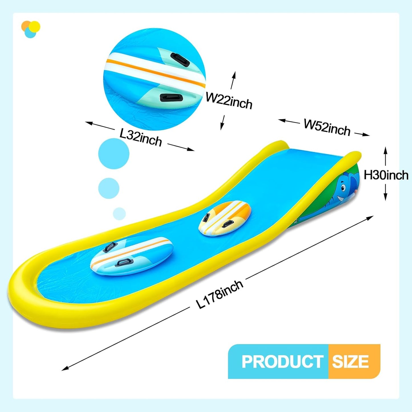 Inflatable Water Slide with Sprinkler for Kids