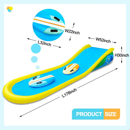 Inflatable Water Slide with Sprinkler for Kids
