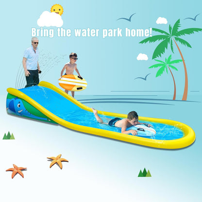 Inflatable Water Slide with Sprinkler for Kids