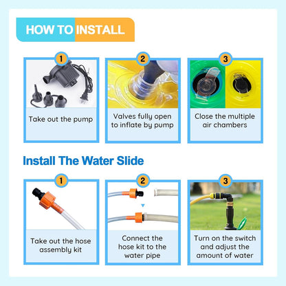 Inflatable Water Slide with Sprinkler for Kids