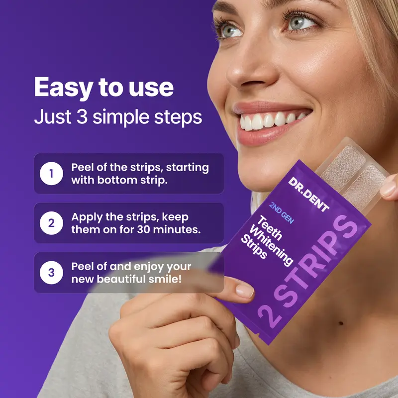 49%OFF ONLY TODAY-Purple Whitening Strips