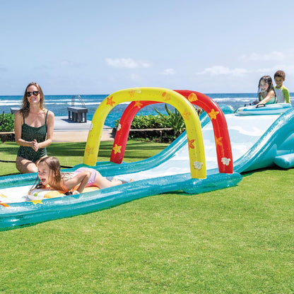 Inflatable Water Slide with Sprinkler for Kids