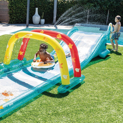 Inflatable Water Slide with Sprinkler for Kids