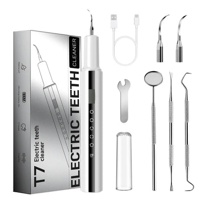 Rechargeable Electric Teeth Cleaner – 5 Modes, 4 Heads, USB-C, LED Light, Waterproof, Portable