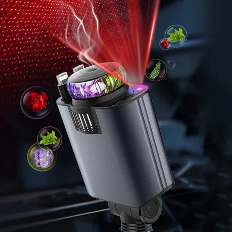 ✨ One Device, Endless Vibes | 5-in-1 Charger & Aroma Diffuser | Switch from Day Charger to Night Galaxy 🌌【50% OFF】